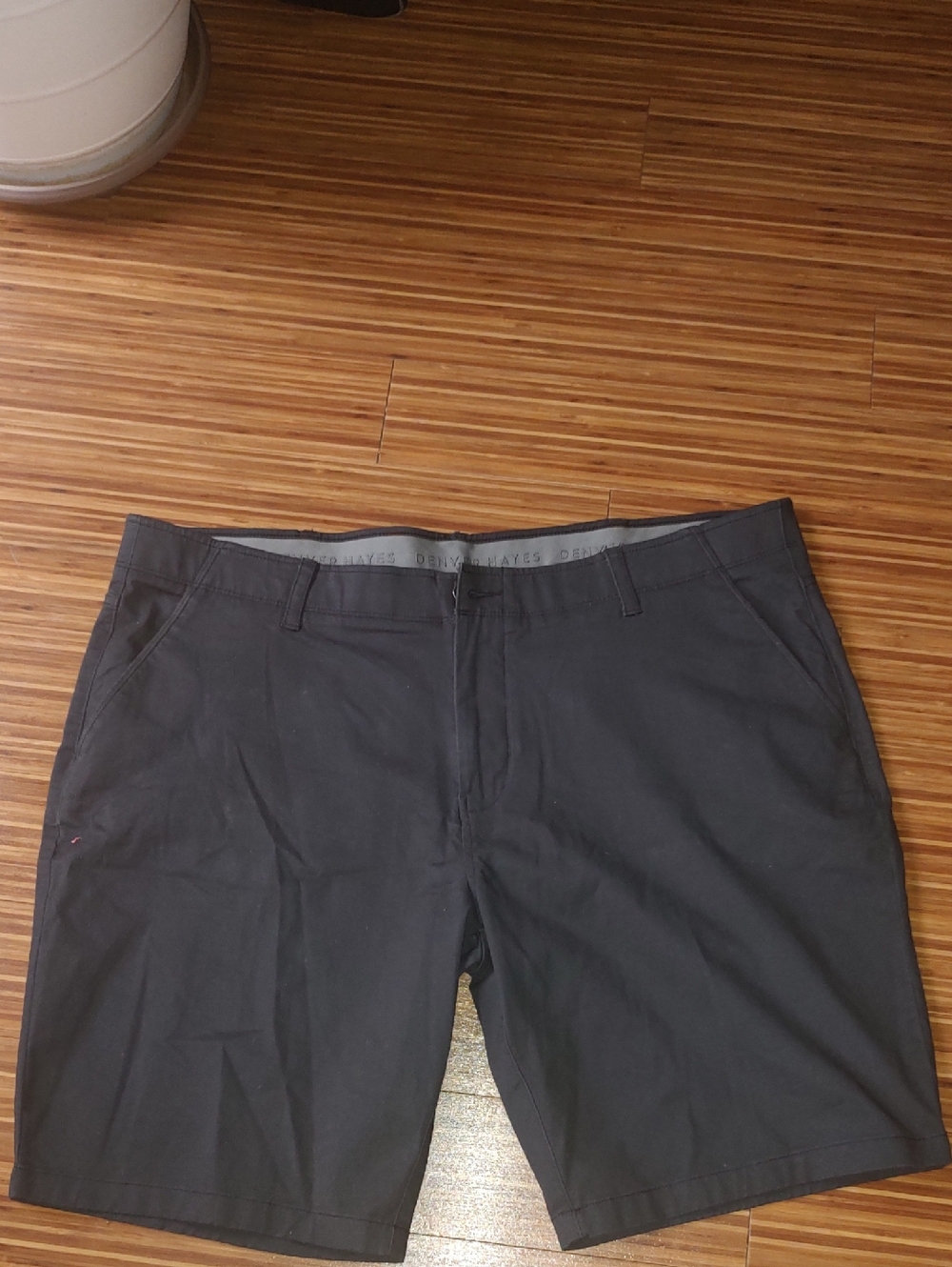 Men's Flat Front Shorts in Dark Charcoal